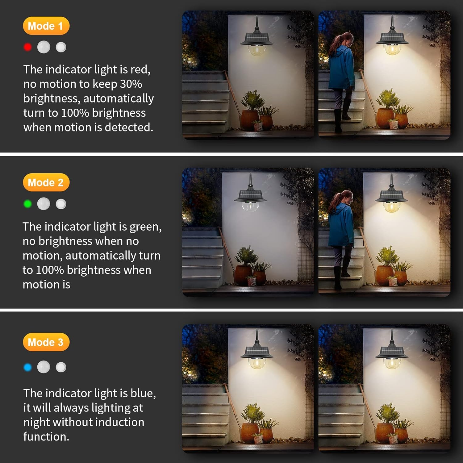 BowLift | Solar Motion Barn Wall Lights with 3 Modes & Gooseneck Design (2 Pack) – Halden