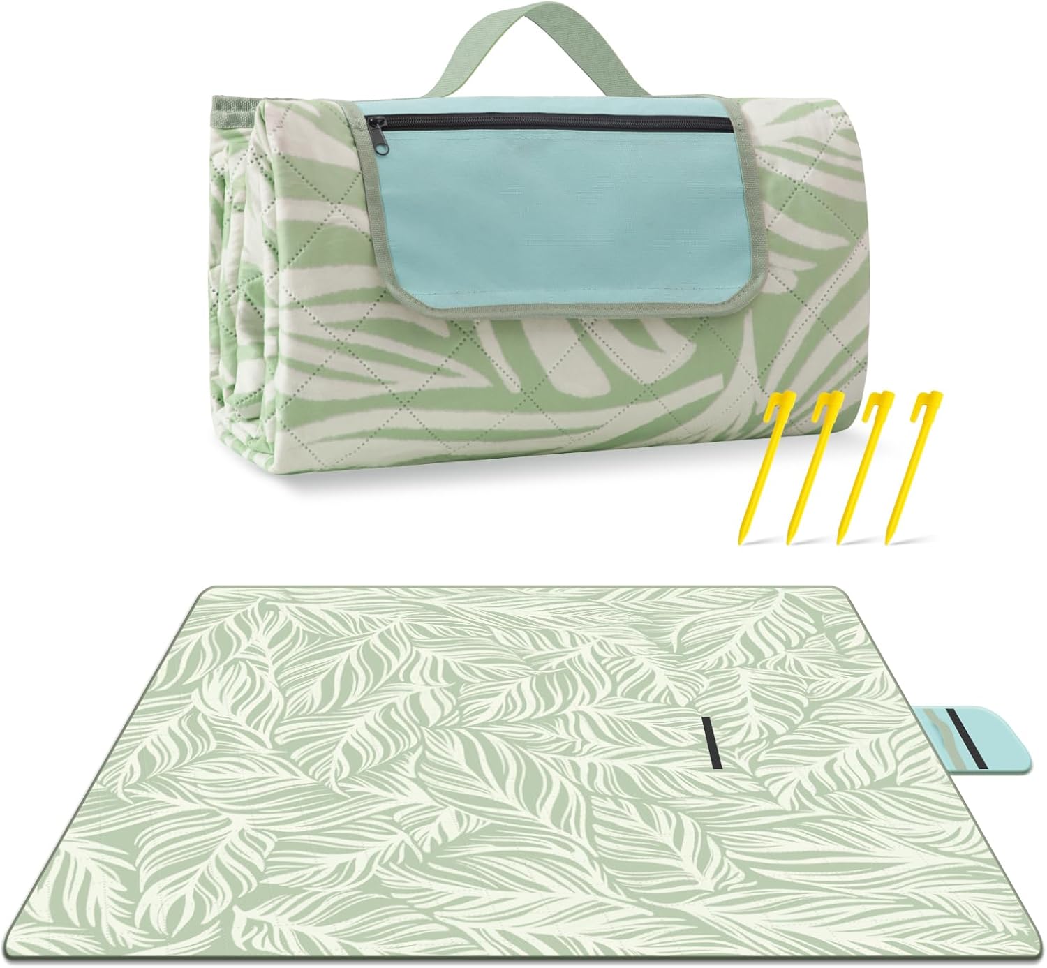 BowLift | Extra Large Waterproof Picnic Blanket 200 × 200 cm with 3 Layers – MeadowRest