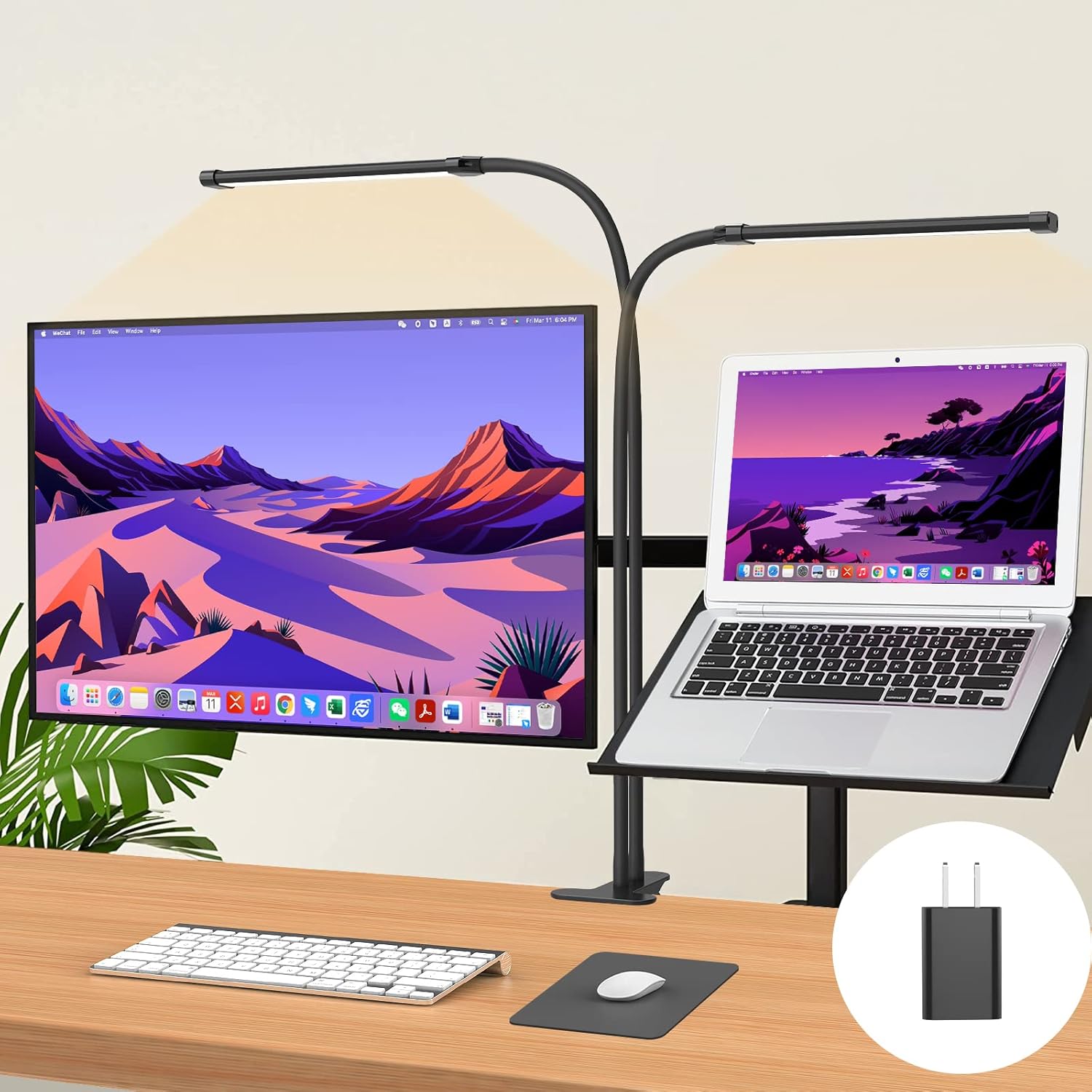 BowLift | 77 LED Desk Clamp Lamp with 70cm Flexible Gooseneck – Ravien