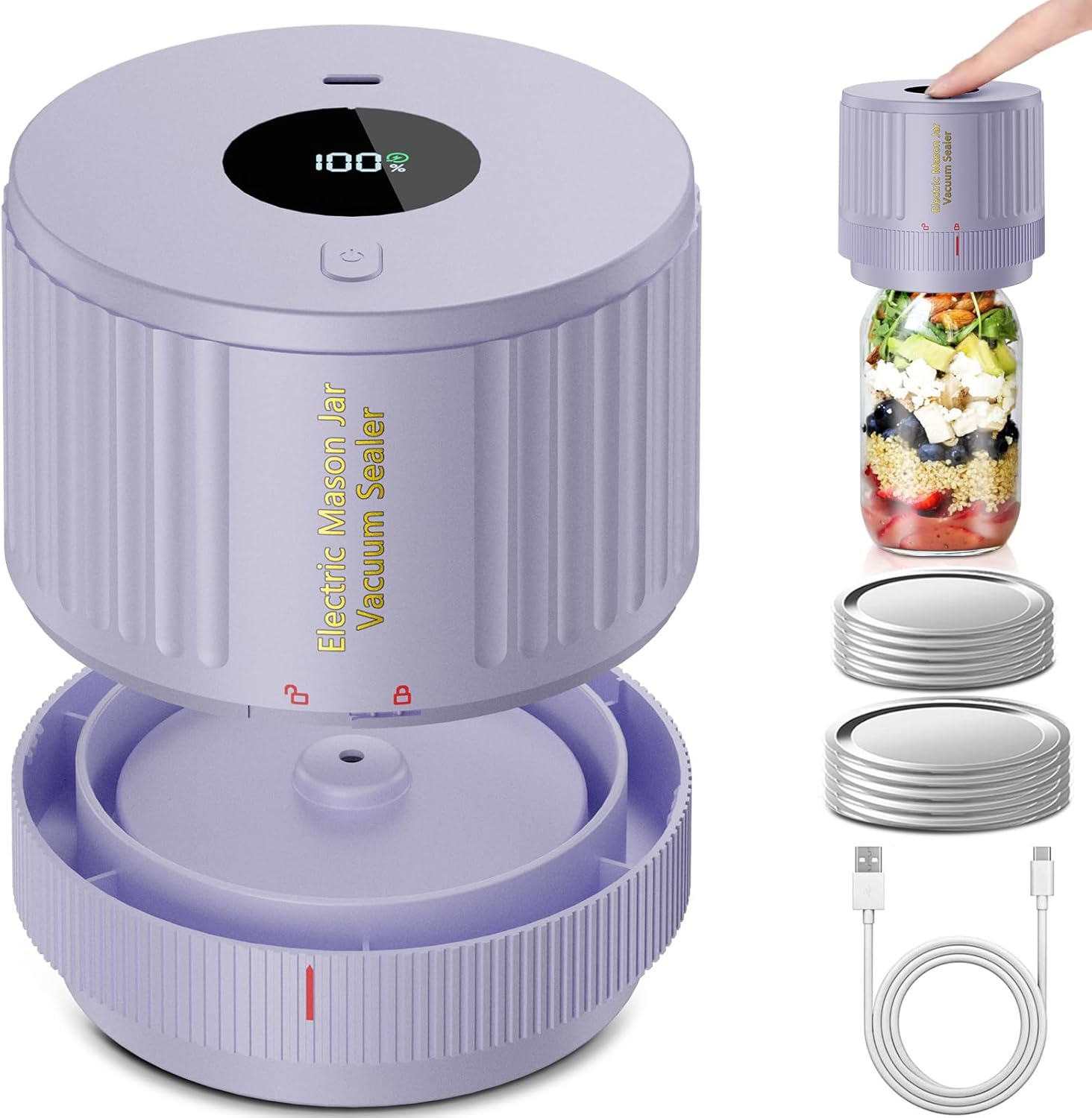 BowLift | Electric Mason Jar Vacuum Sealer Set - Preserve Freshness Quickly!