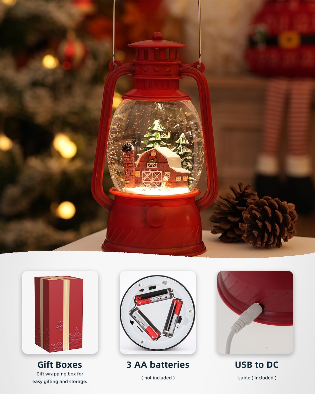 BowLift | Autumn Gloss Decorative Lamp with Pumpkins – Warm LED Light and 6-Hour Timer