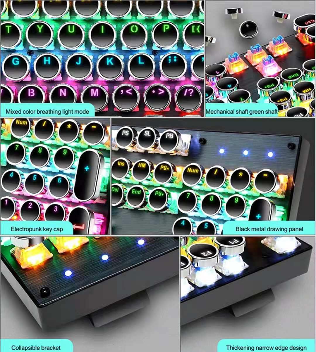 BowLift | 87-Key Mechanical Gaming Keyboard RGB Backlit Blue Switch