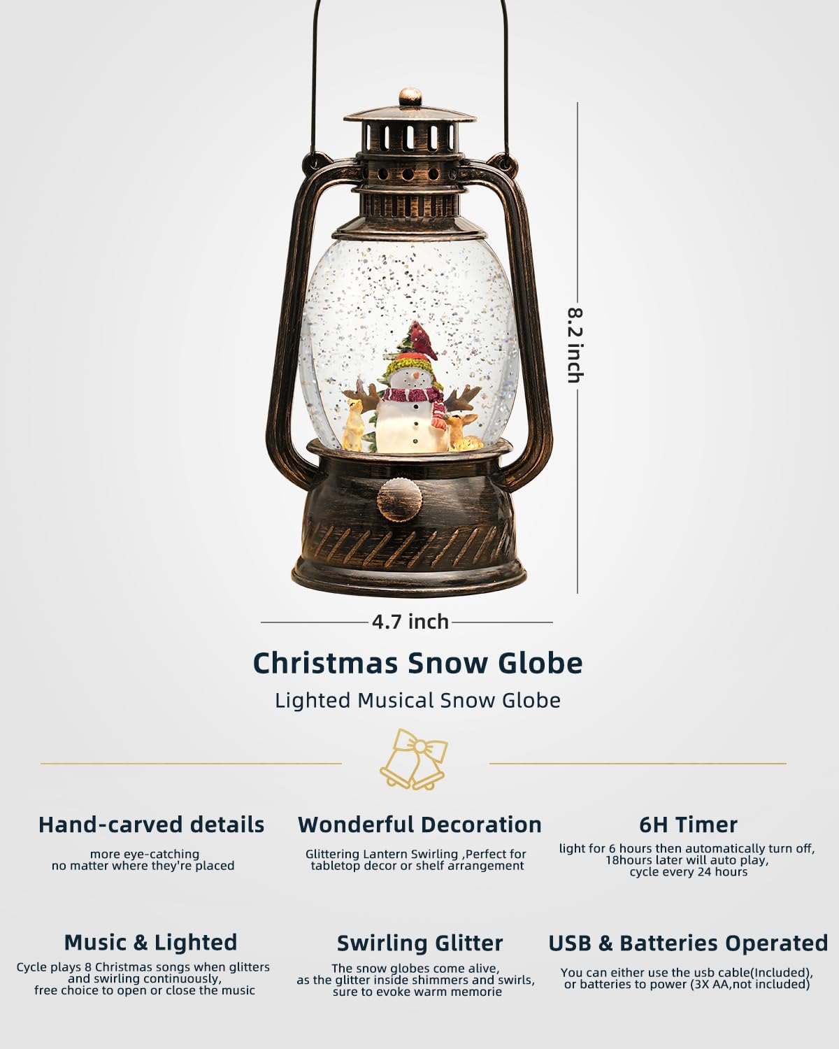 BowLift | Autumn Gloss Decorative Lamp with Pumpkins – Warm LED Light and 6-Hour Timer