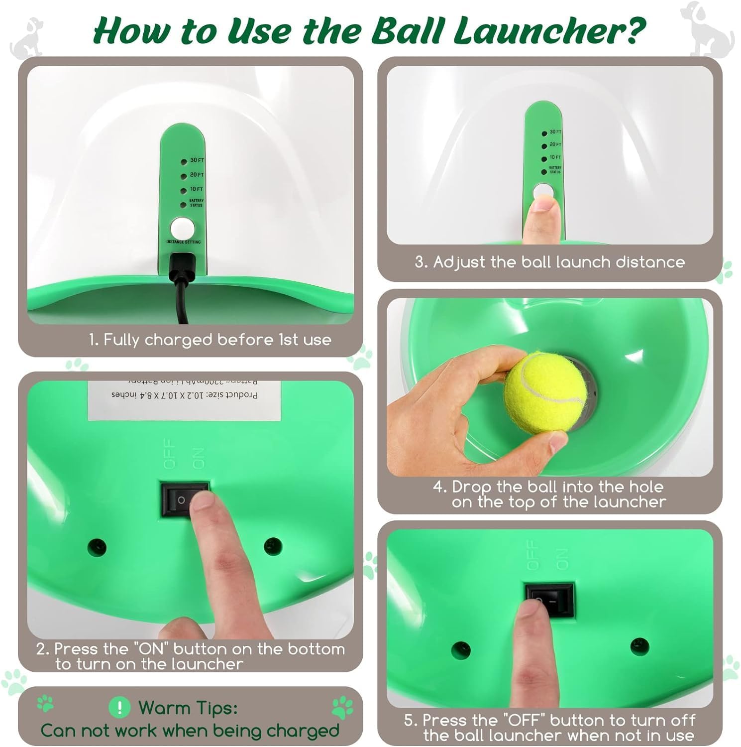 BowLift | Automatic Dog Ball Launcher – 3 Distance Settings for Endless Fetch Fun