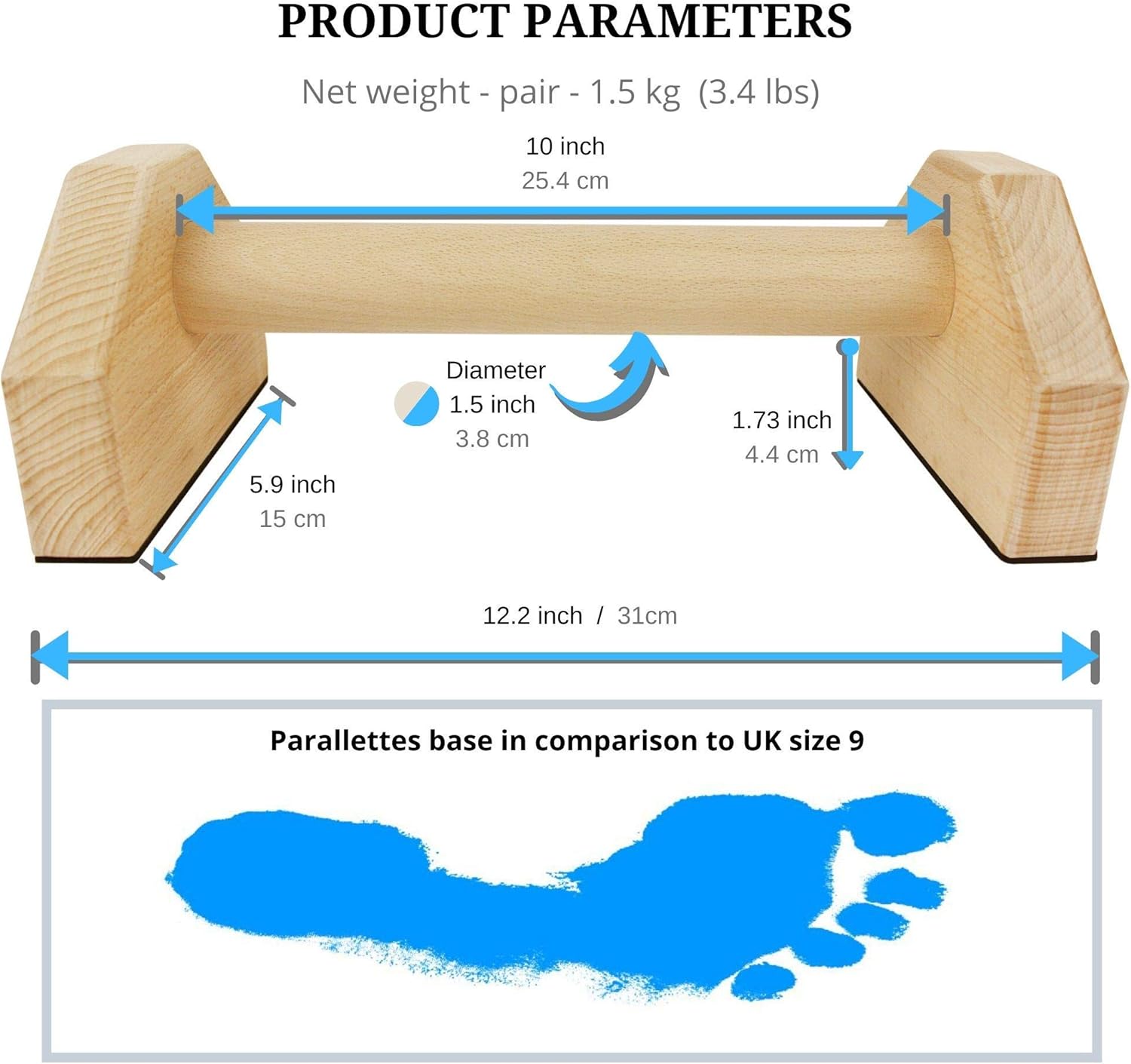 Calisthenics PowerBars – Robust Three Push-Up Stands
