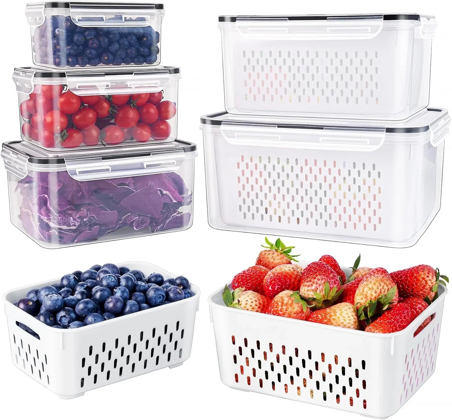 BowLift | 5-piece Large Food Storage Set with Lids – Freshness Keeping and Practical