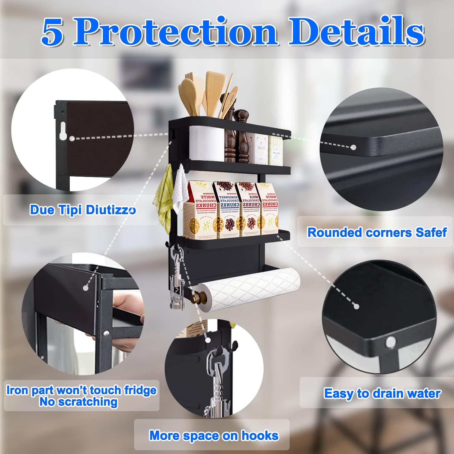 BowLift | Magnetic Fridge Spice Rack with Paper Towel Holder – Oryden