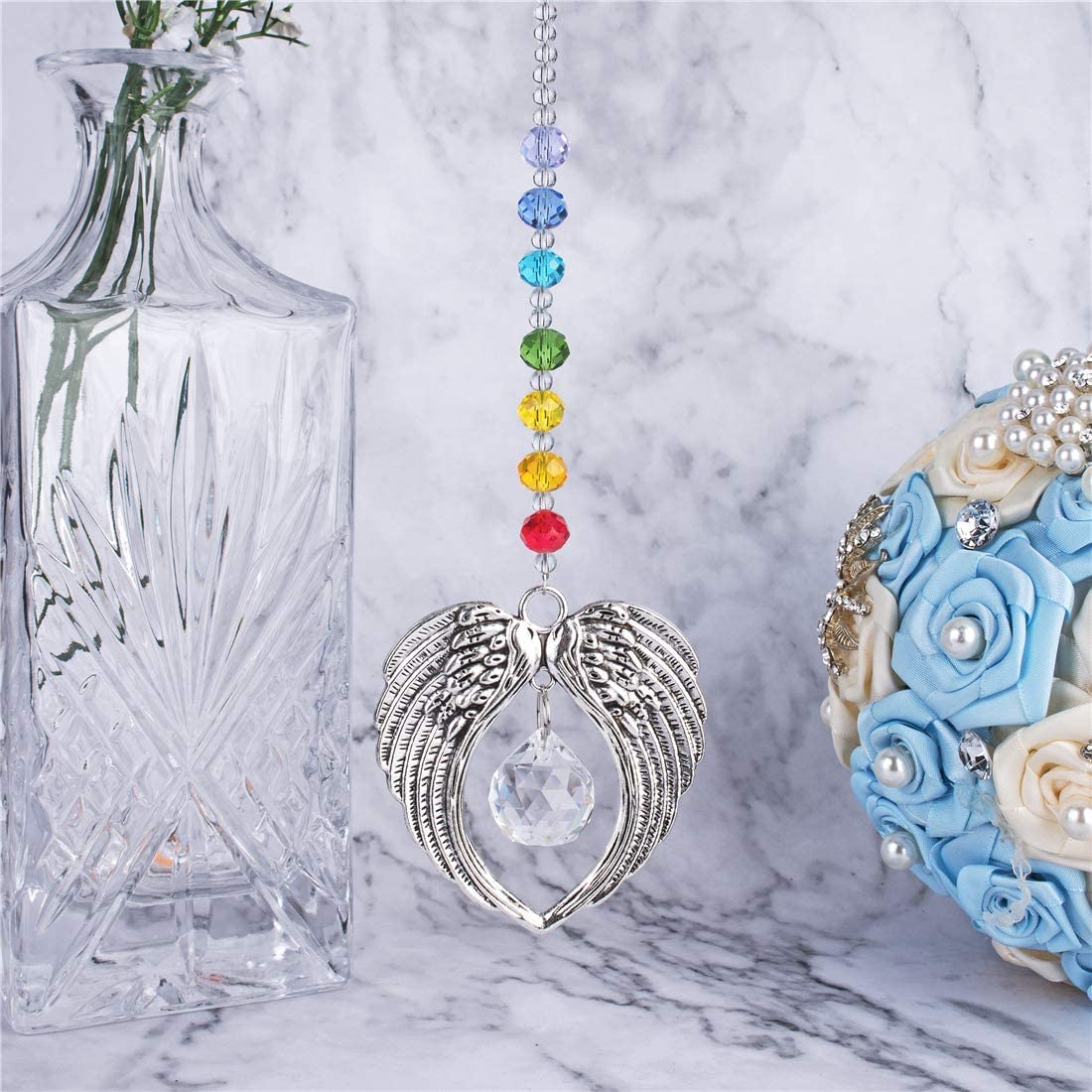 BowLift | Colorful Angel Wings Memorial Ornament