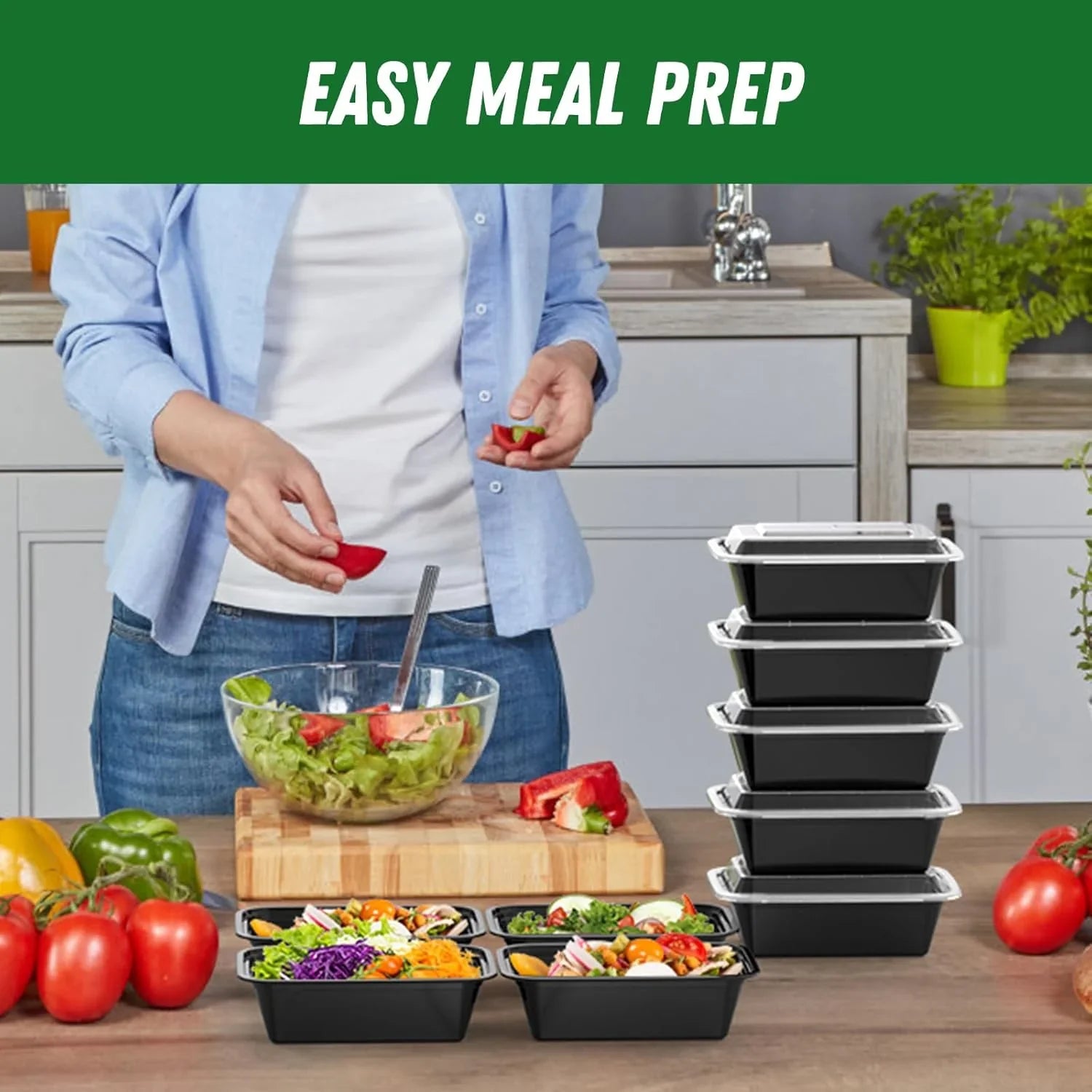 BowLift | 50-piece Meal Prep Container Set with Lid – Ideal for Meal Preparation