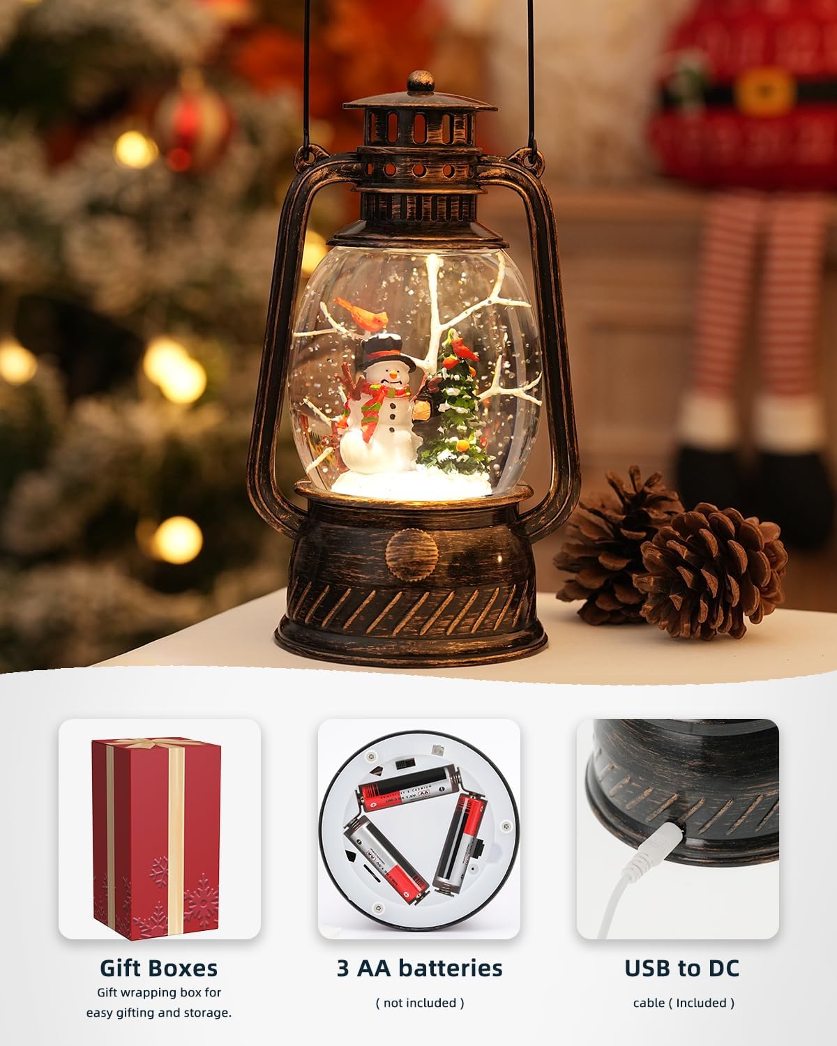 BowLift | Autumn Gloss Decorative Lamp with Pumpkins – Warm LED Light and 6-Hour Timer