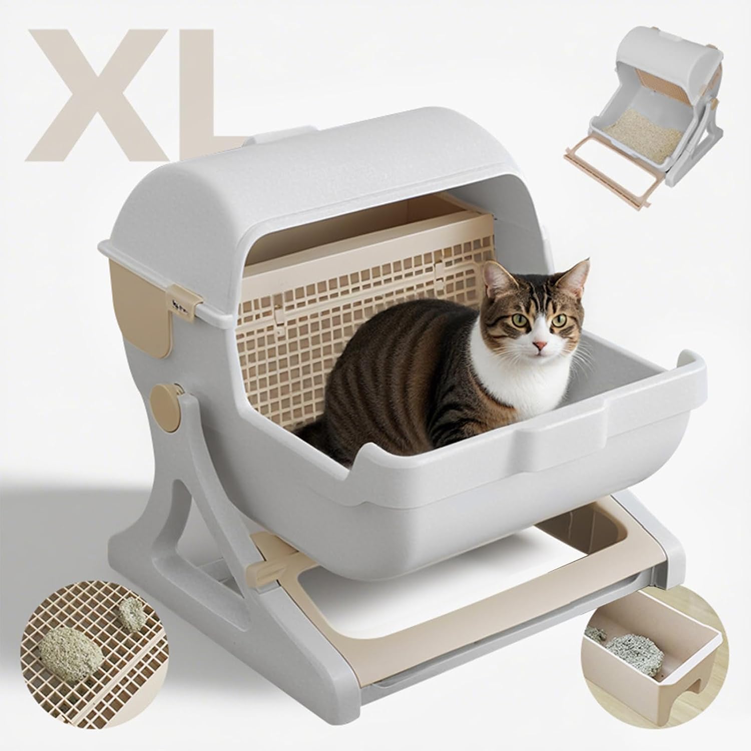 BowLift | Automatic Odourless Litter Box with Open-Top Design – Felvora