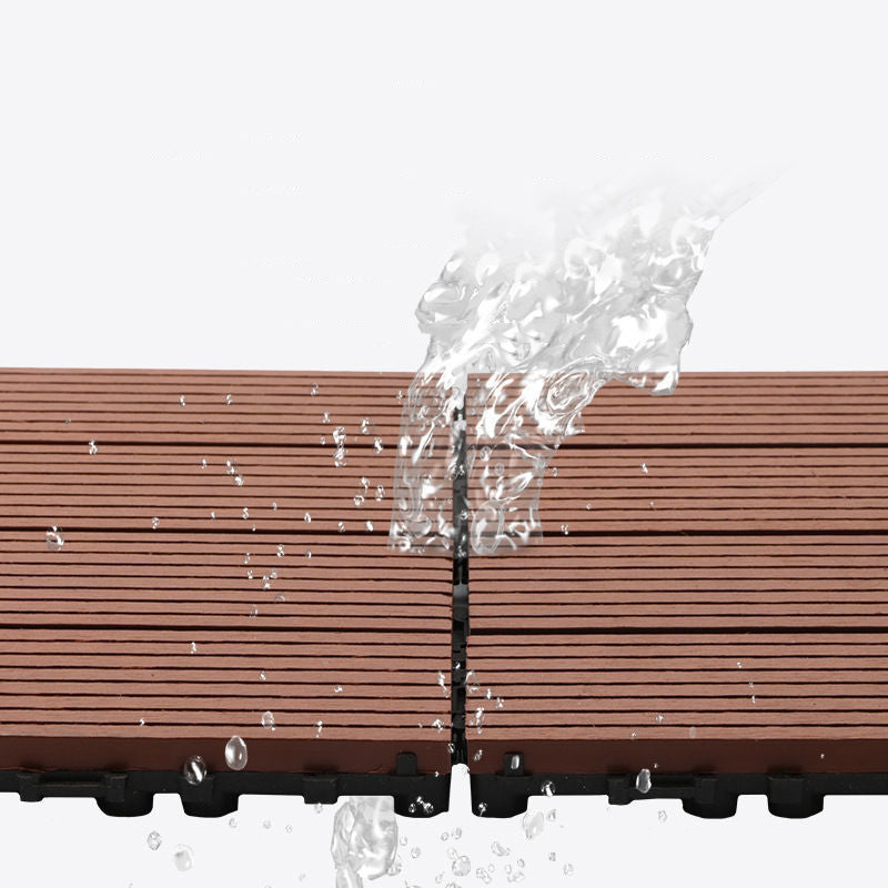 BowLift | Composite Plank Tiles Striped Pattern Square Deck Flooring Outdoor Patio