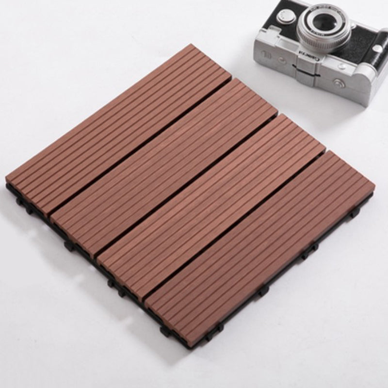 BowLift | Composite Plank Tiles Striped Pattern Square Deck Flooring Outdoor Patio