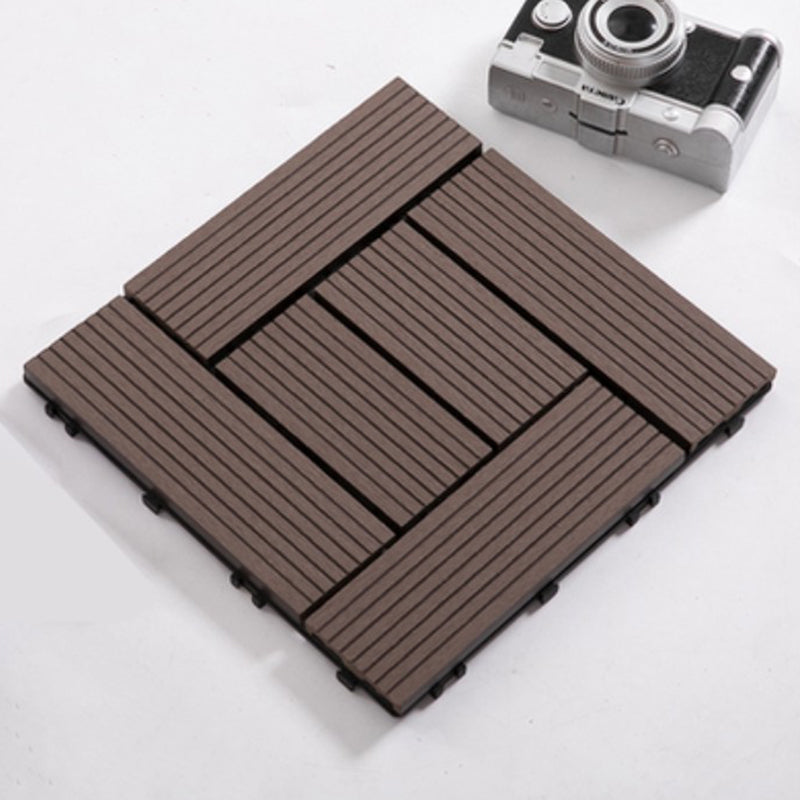 BowLift | Composite Plank Tiles Striped Pattern Square Deck Flooring Outdoor Patio