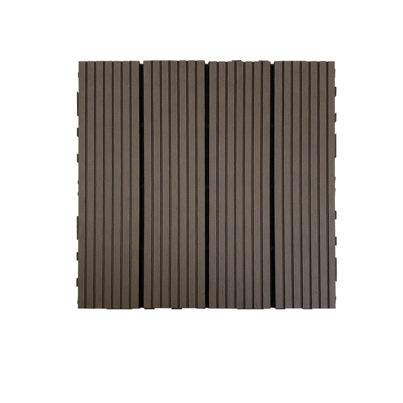 BowLift | Composite Square Patio Tiles Interlocking Striped Pattern Patio Floor Tiles