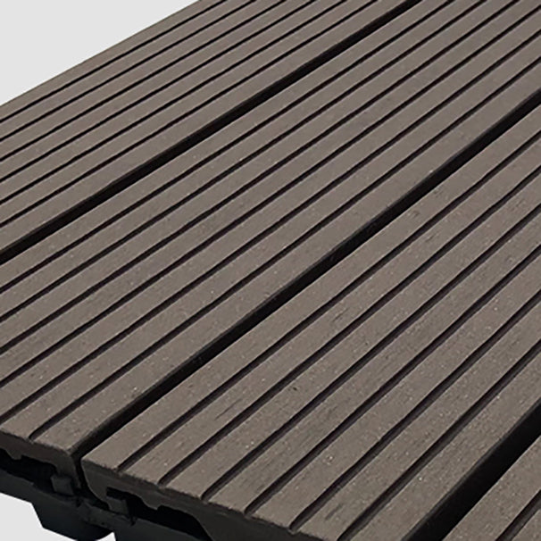 BowLift | Composite Square Patio Tiles Interlocking Striped Pattern Patio Floor Tiles
