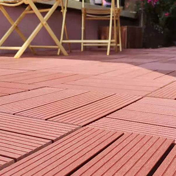 BowLift | Composite Square Patio Tiles Interlocking Striped Pattern Patio Floor Tiles