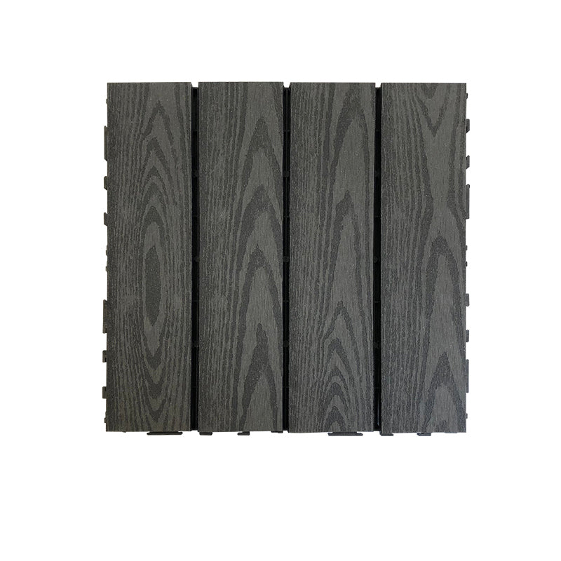 BowLift | Composite Square Patio Tiles Interlocking Striped Pattern Patio Floor Tiles