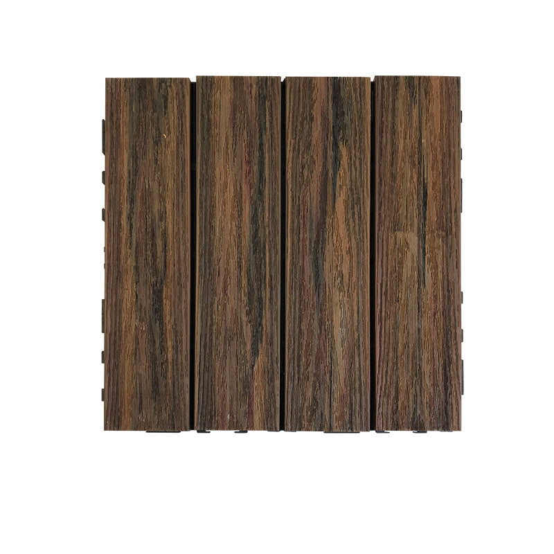 BowLift | Composite Square Patio Tiles Interlocking Striped Pattern Patio Floor Tiles