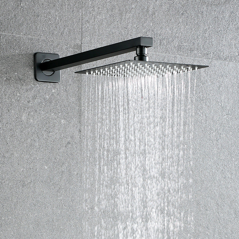 BowLift | Black Square Fest Shower Head Modern Style Wall Mounted Shower Head