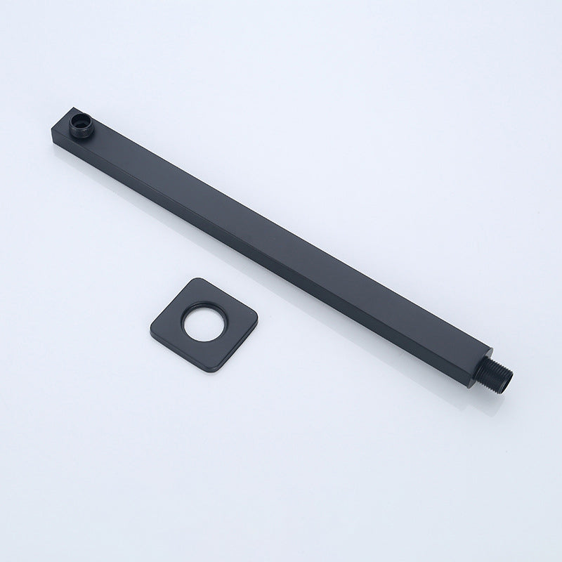 BowLift | Black Square Fest Shower Head Modern Style Wall Mounted Shower Head