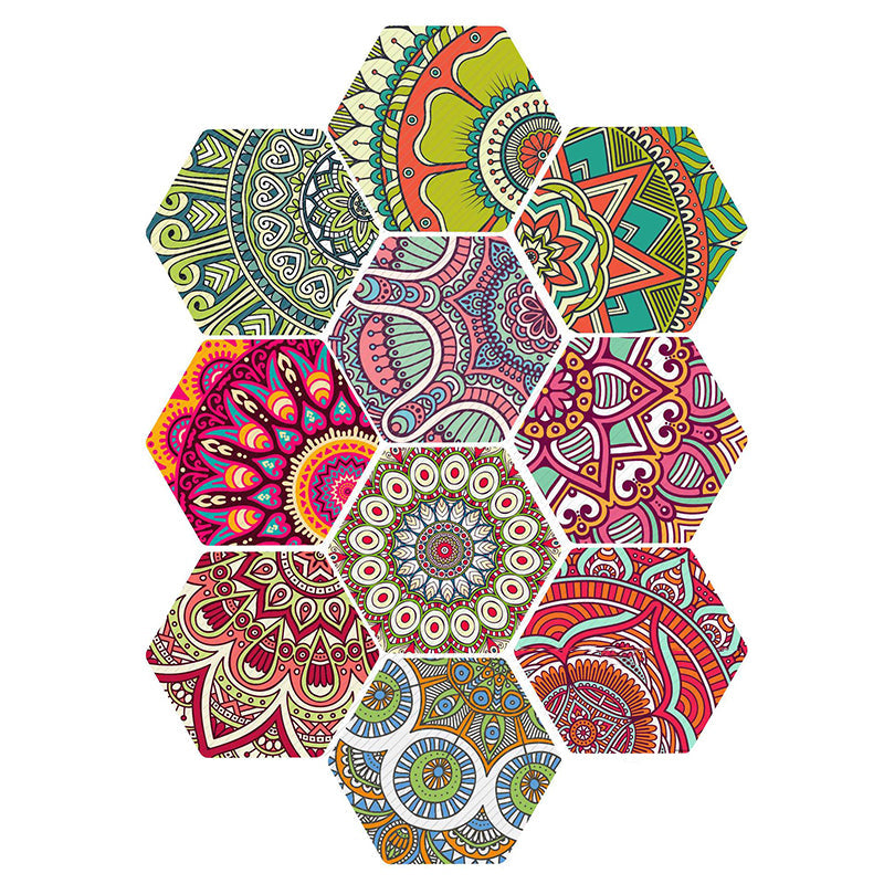 BowLift | Plastic Mosaic Tile Wallpaper Hexagonal for Stick-On and Removable Back Wall Tile