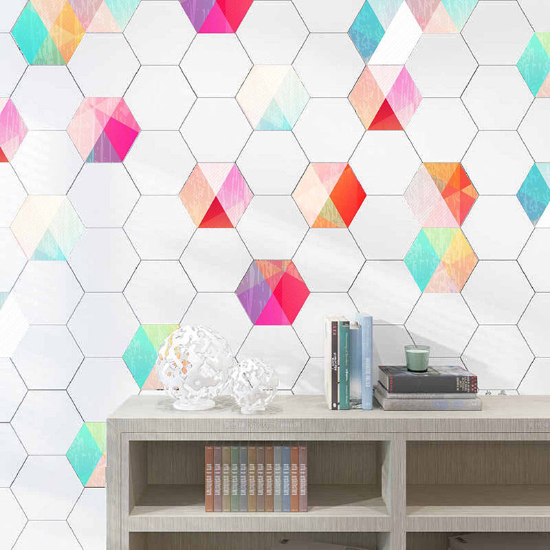 BowLift | Plastic Mosaic Tile Wallpaper Hexagonal for Stick and Remove Back Wall Tile