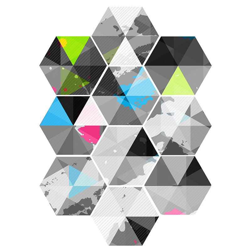 BowLift | Plastic Mosaic Tile Wallpaper Hexagonal for Stick-On and Removable Back Wall Tile