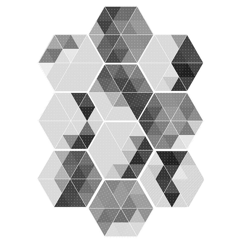 BowLift | Plastic Mosaic Tile Wallpaper Hexagonal for Stick-On and Removable Back Wall Tile