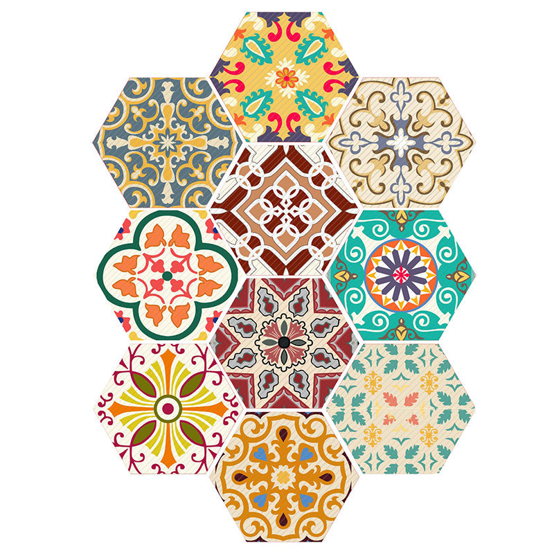 BowLift | Plastic Mosaic Tile Wallpaper Hexagonal for Stick-On and Removable Back Wall Tile