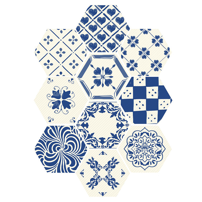 BowLift | Plastic Mosaic Tile Wallpaper Hexagonal for Stick-On and Removable Back Wall Tile