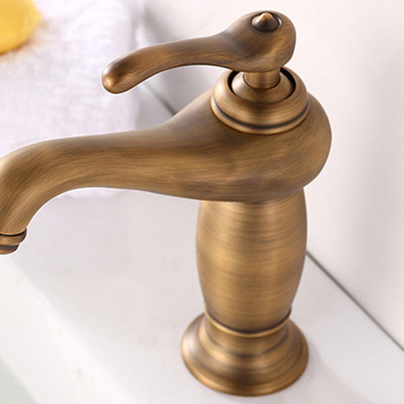 BowLift | Vintage Classic Vessel Faucet Lever Handle Low Arc Vessel Sink Bathroom Faucet