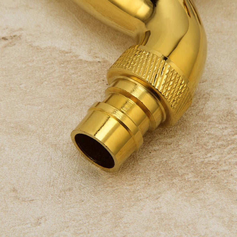 BowLift | Glam Wall-mounted Bathroom Faucet Cross Handle Low Arc Round Basin Faucet