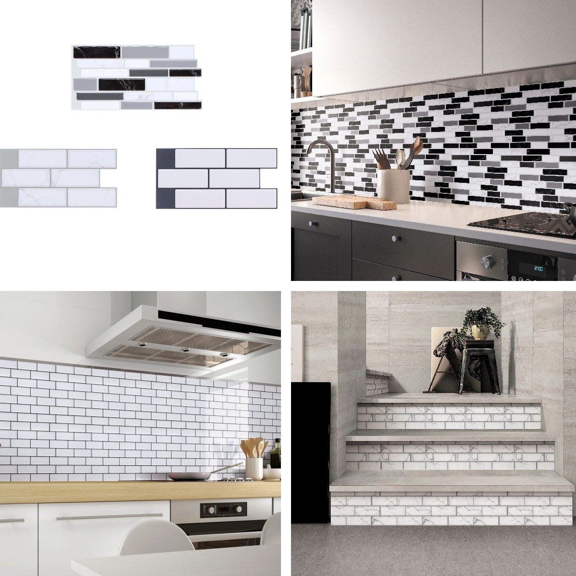 BowLift | Plastic Peel & Stick Subway Tile Modern Simple Subway Tile Wallpaper