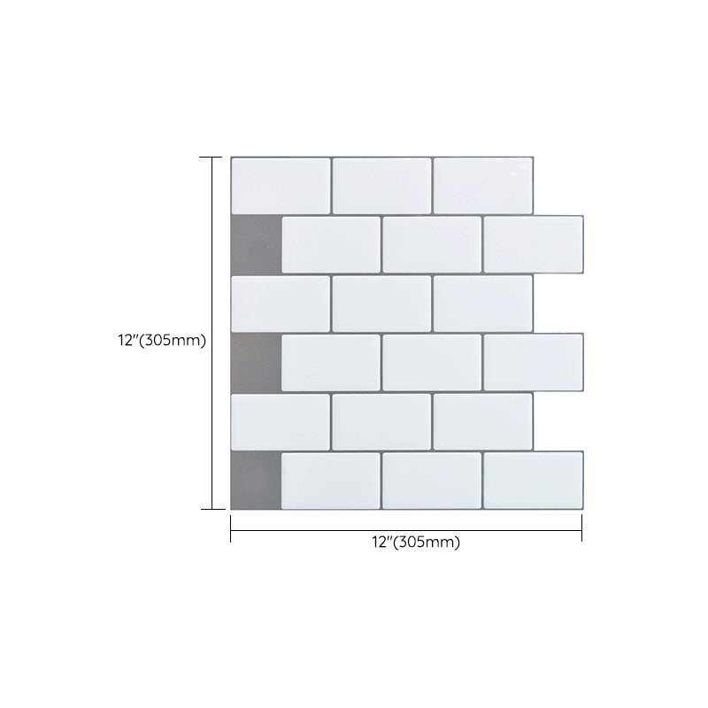 BowLift | Plastic Peel & Stick Subway Tile Modern Simple Subway Tile Wallpaper