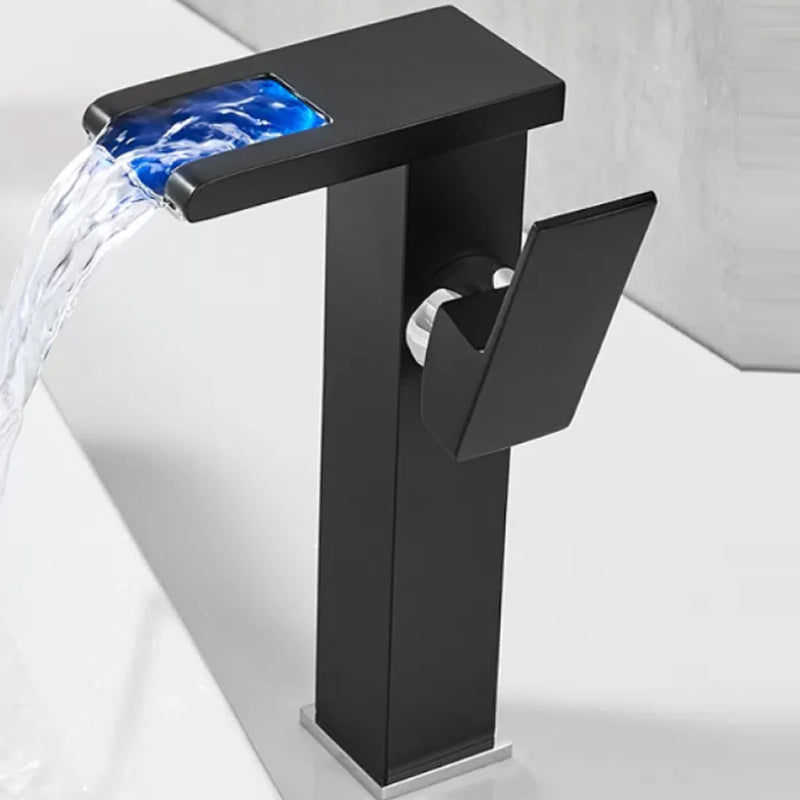 BowLift | Waterfall spout basin tap lever handle square basin tap
