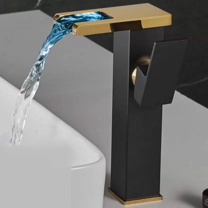 BowLift | Waterfall spout basin tap lever handle square basin tap