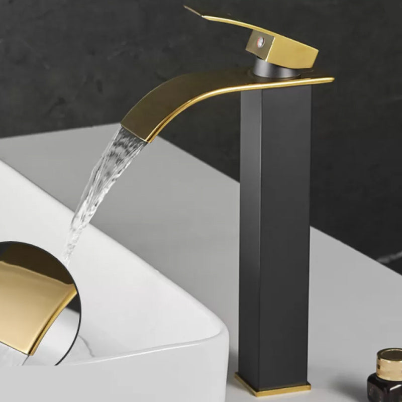 BowLift | Waterfall spout basin tap lever handle square basin tap
