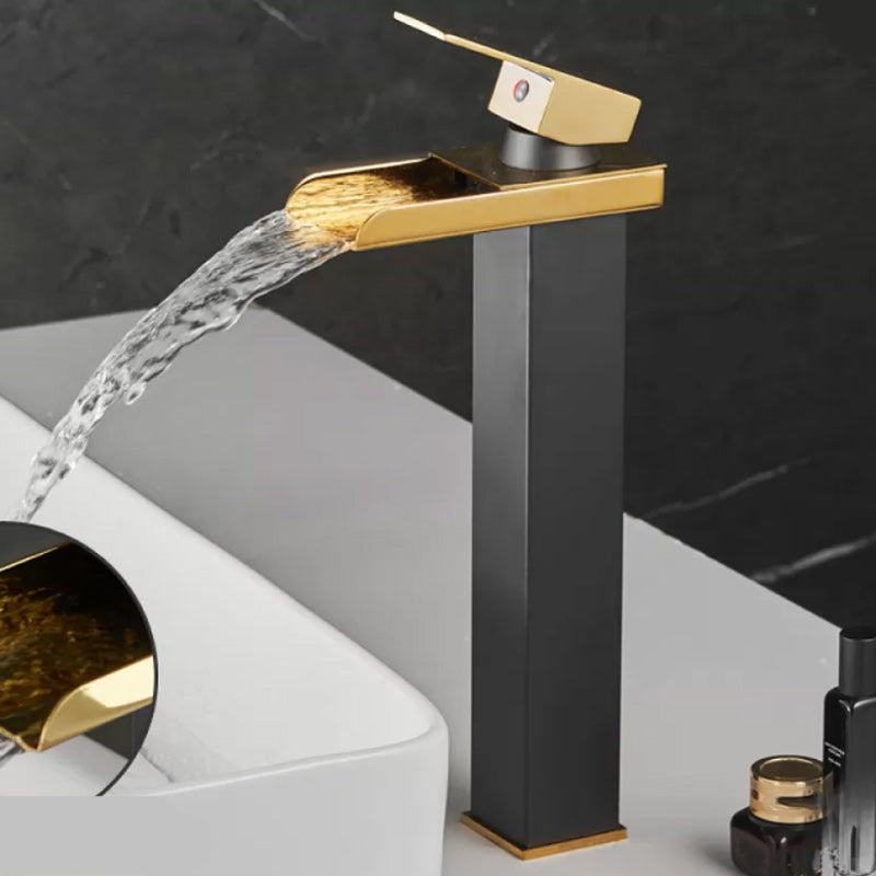 BowLift | Waterfall spout basin tap lever handle square basin tap