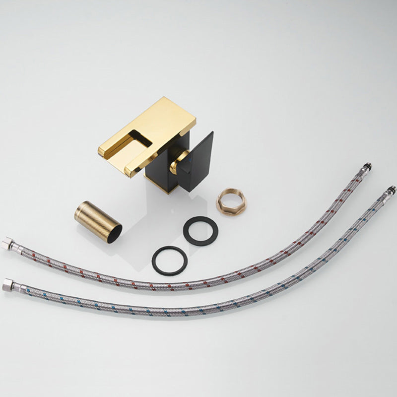 BowLift | Waterfall spout basin tap lever handle square basin tap