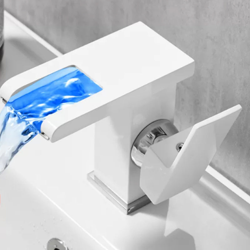 BowLift | Waterfall spout basin tap lever handle square basin tap