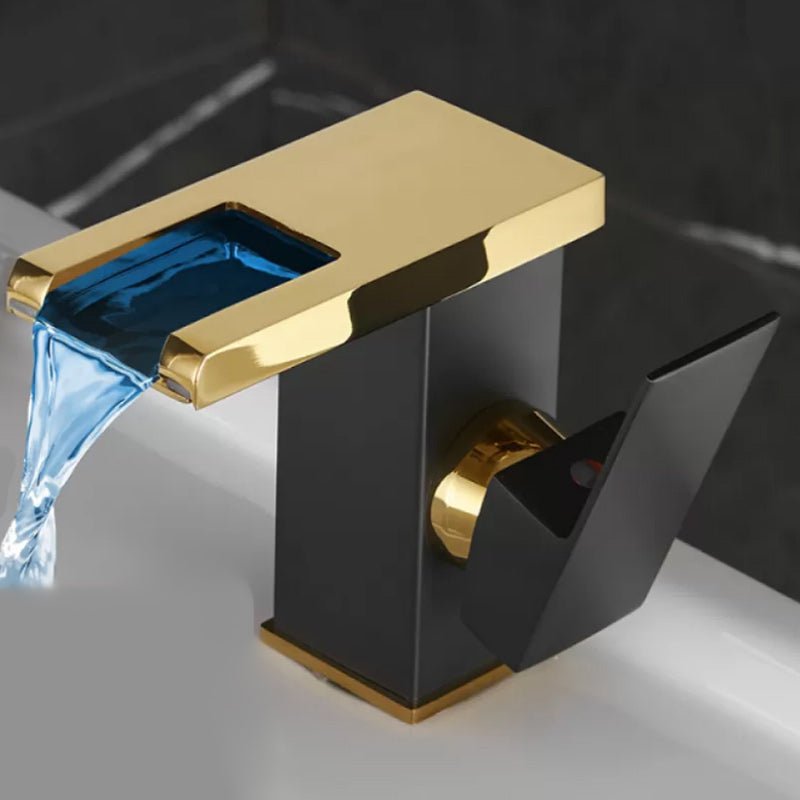 BowLift | Waterfall spout basin tap lever handle square basin tap