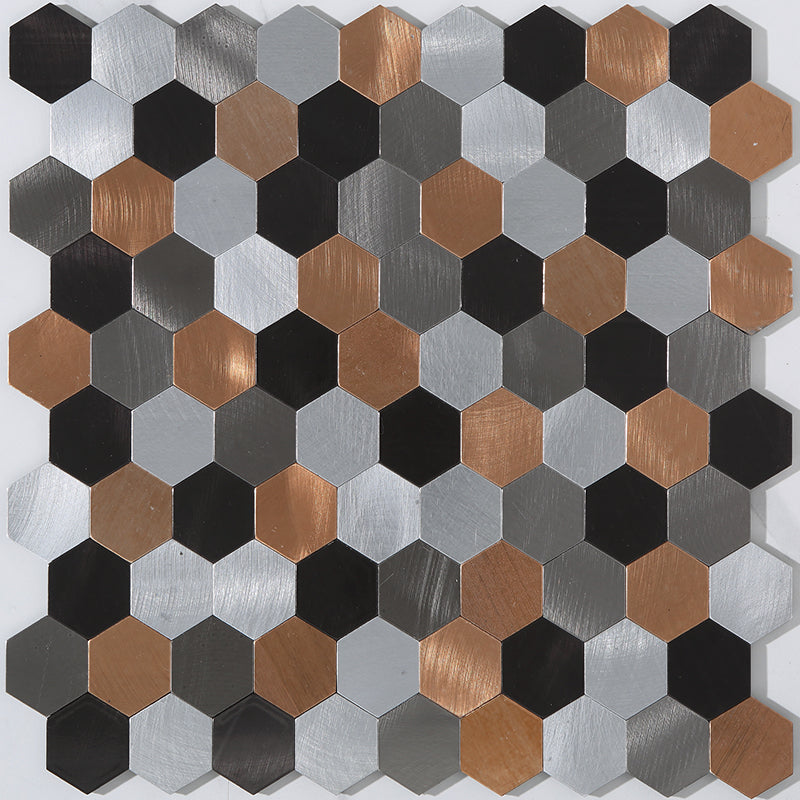 BowLift | Modern Tile-Peel & Stick Metal Mosaic Tile Hexagon Peel & Stick Subway Tile