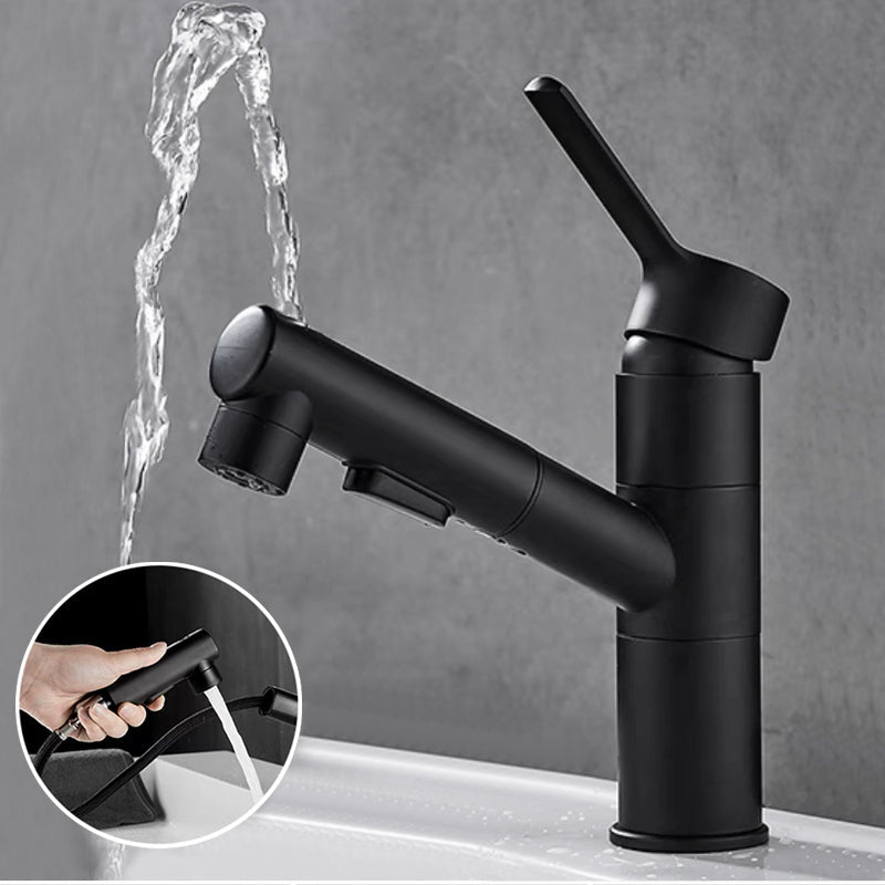 BowLift | Bathroom vessel faucet high arc three-way spout single-handle faucet with pull-out sprayer