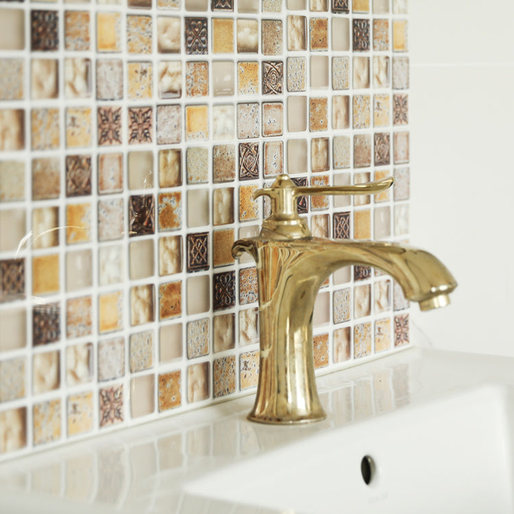 BowLift | Plastic Peel & Stick Mosaic Tiles Mosaic Wallpaper with Square Shape