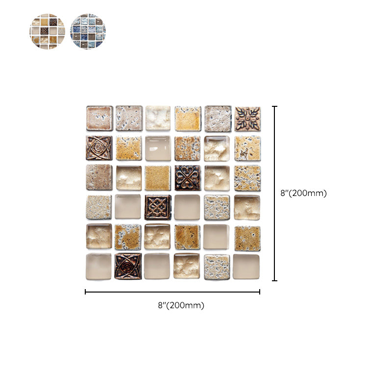 BowLift | Plastic Peel & Stick Mosaic Tiles Mosaic Wallpaper with Square Shape