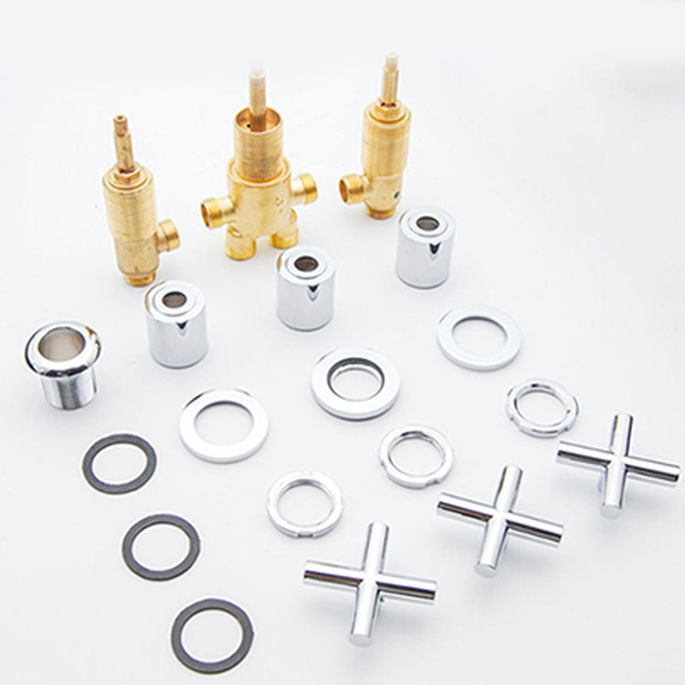 BowLift | Contemporary Bathroom Faucet Deck Mount Copper Low Arc Swivel Roman Bathtub Faucet Set