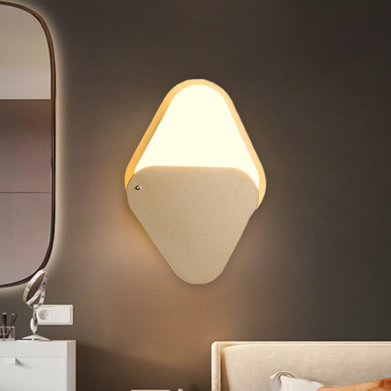 BowLift | Metallic Triangle Wall Lighting Fixture Simple LED Gold Wall Mount Wall Lamp with Rotatable Design for Bedroom