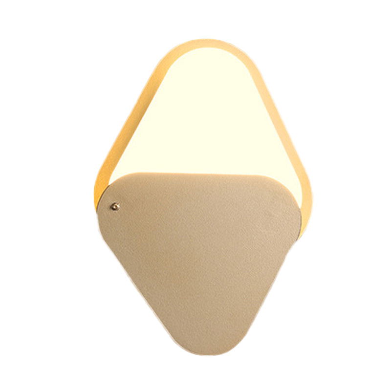 BowLift | Metallic Triangle Wall Lighting Fixture Simple LED Gold Wall Mount Wall Lamp with Rotatable Design for Bedroom