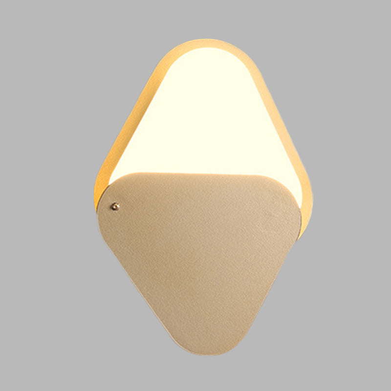 BowLift | Metallic Triangle Wall Lighting Fixture Simple LED Gold Wall Mount Wall Lamp with Rotatable Design for Bedroom